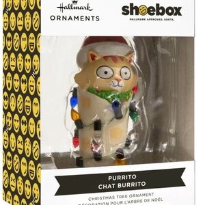 🎄 Hallmark Shoebox Purrito Chat Burrito Cat Christmas Ornament 🎄